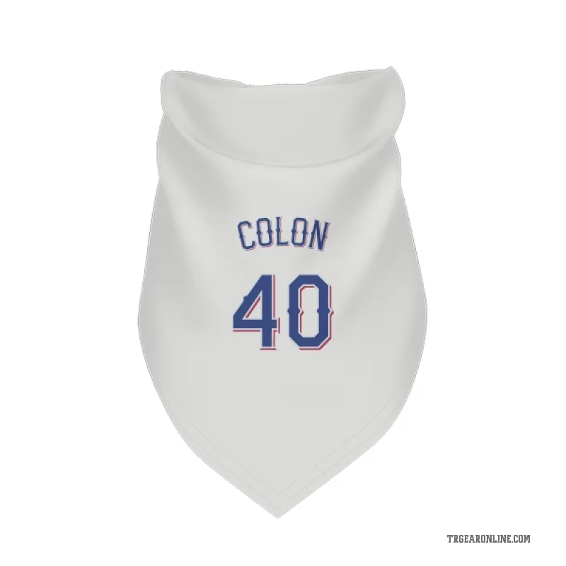 Bartolo Colon White Texas Rangers Cat & Dog Pet Bandana