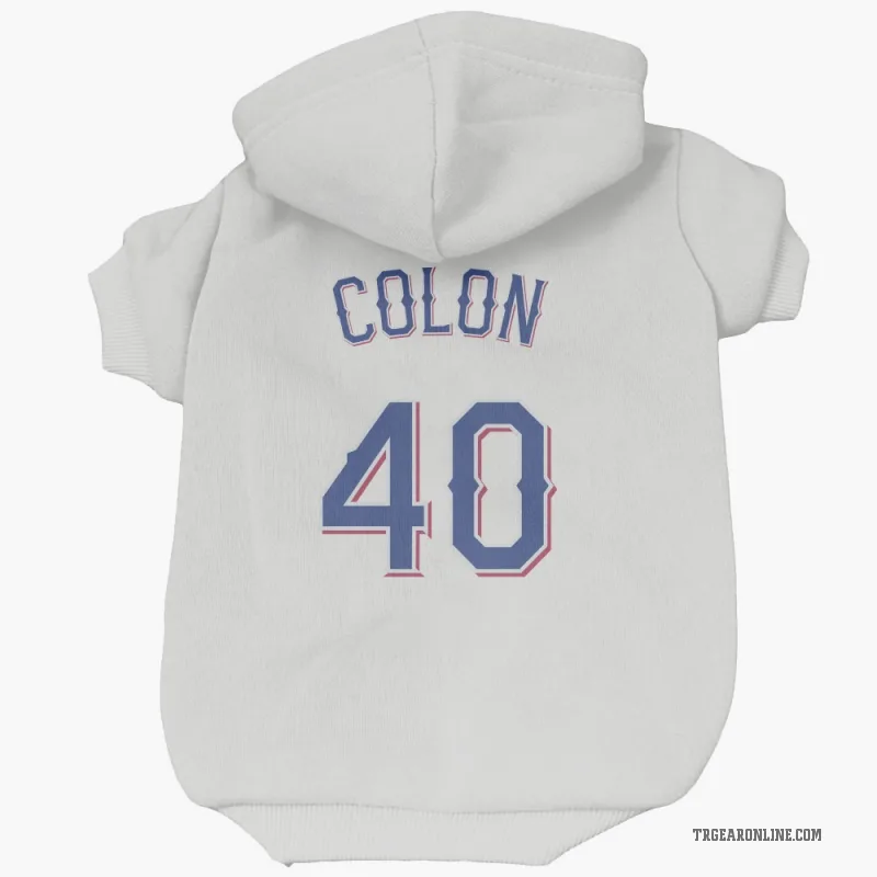 Bartolo Colon White Texas Rangers Cat & Dog Pet Hoodie