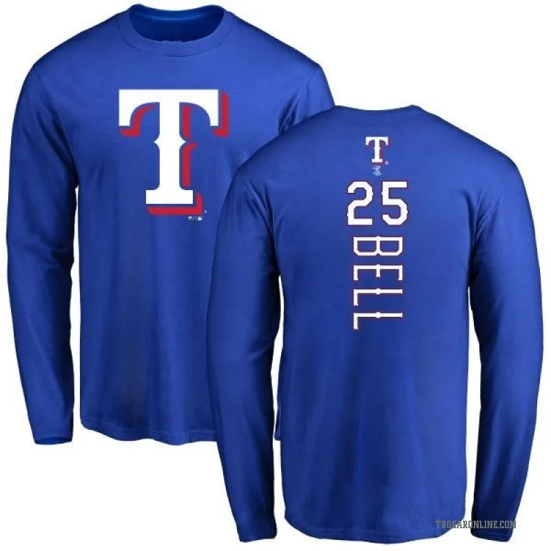 Buddy Bell Men's Royal Texas Rangers Backer Long Sleeve T-Shirt -