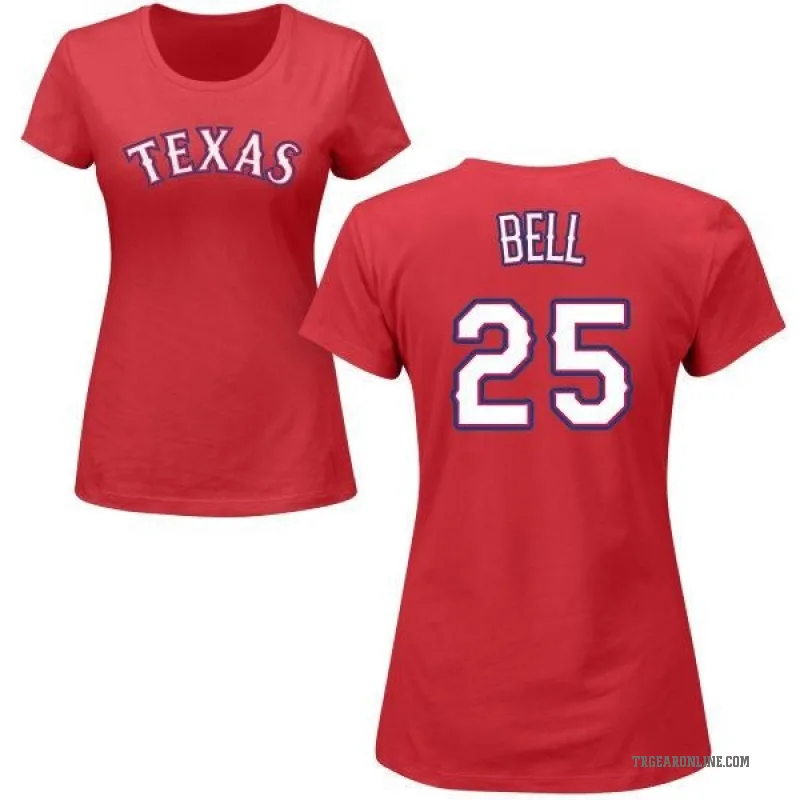 Buddy Bell Women's Red Texas Rangers Roster T-Shirt -