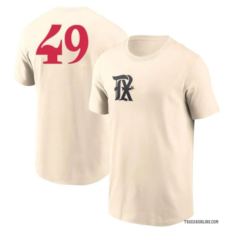 Charlie Hough Men's Cream Texas Rangers 2023 City Connect T-Shirt
