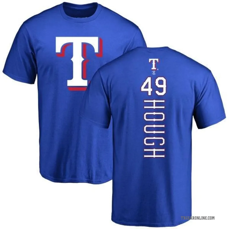 Charlie Hough Men's Royal Texas Rangers Backer T-Shirt -