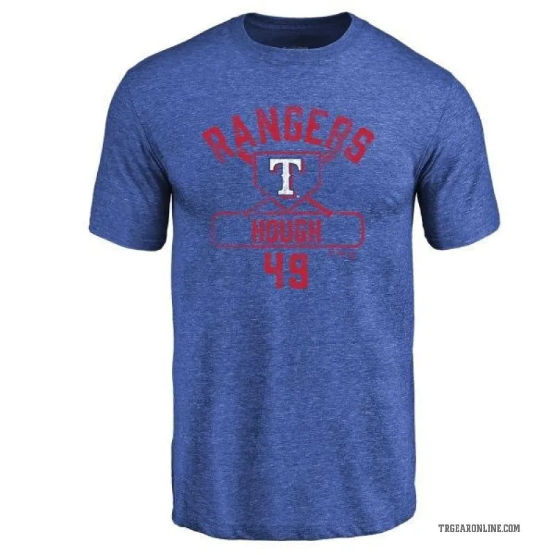 Charlie Hough Men's Royal Texas Rangers Base Runner T-Shirt -