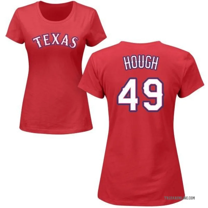 Charlie Hough Women's Red Texas Rangers Roster T-Shirt -