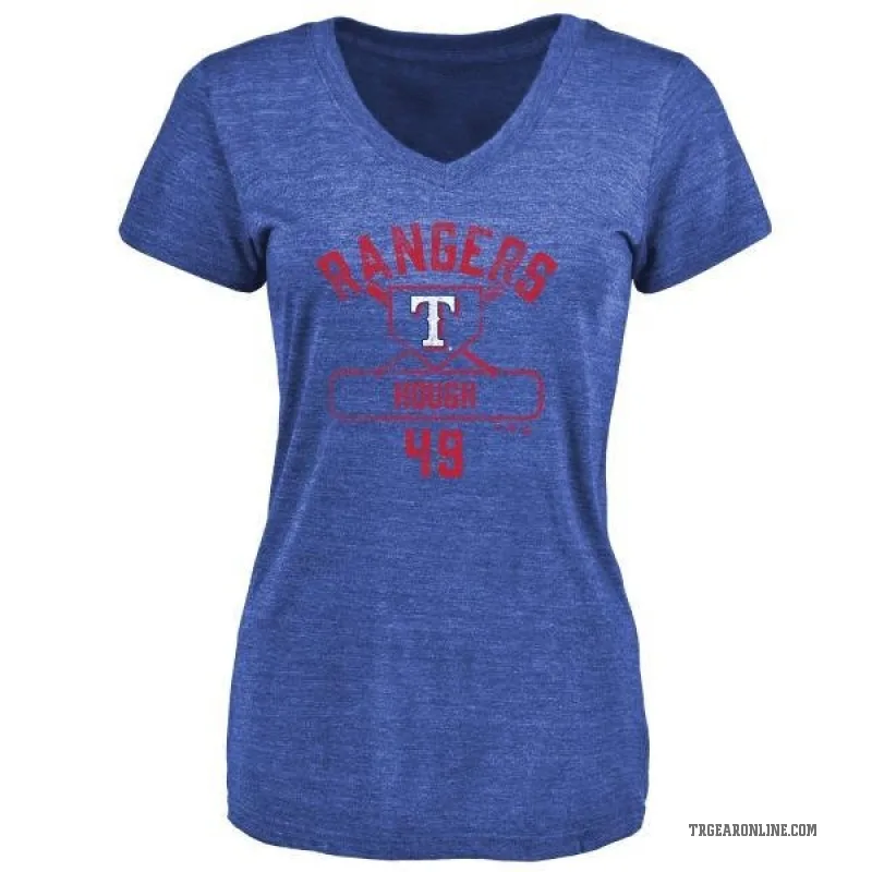 Charlie Hough Women's Royal Texas Rangers Base Runner T-Shirt -