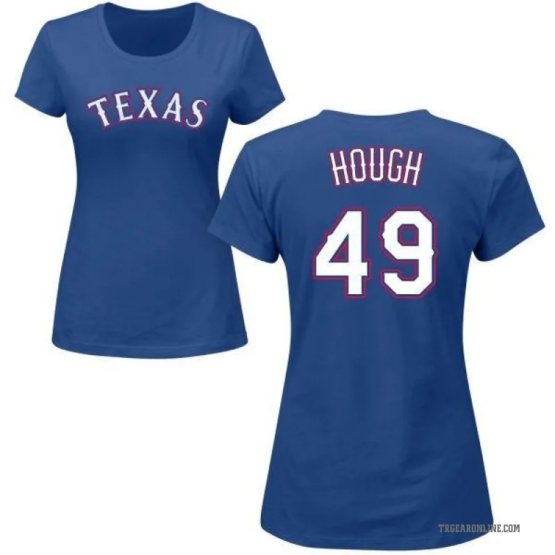 Charlie Hough Women's Royal Texas Rangers Roster T-Shirt -