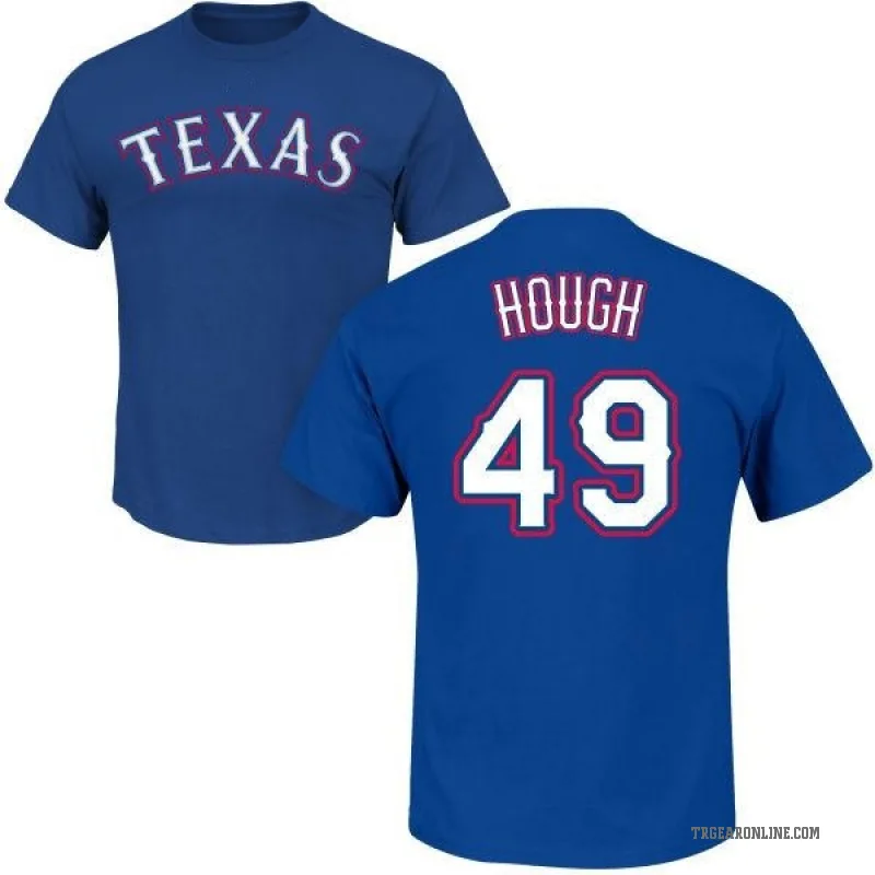 Charlie Hough Youth Royal Texas Rangers Roster T-Shirt -
