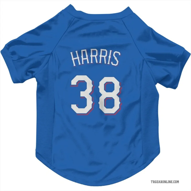 Dustin Harris Pet Jersey | Authentic Texas Rangers Dustin Harris Pet ...