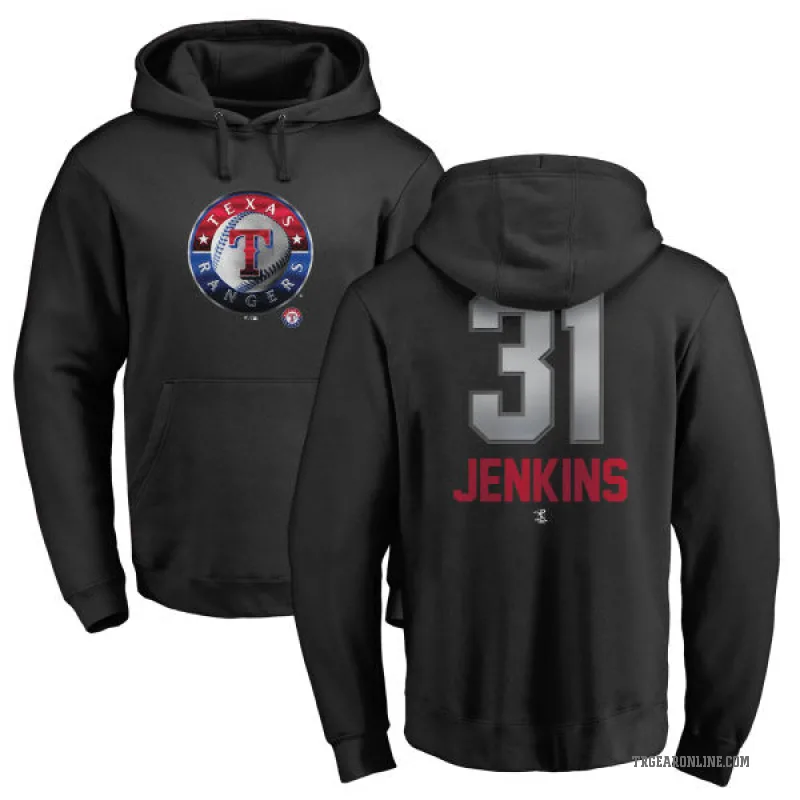Ferguson Jenkins Men's Black Texas Rangers Branded Midnight Mascot Pullover Hoodie -