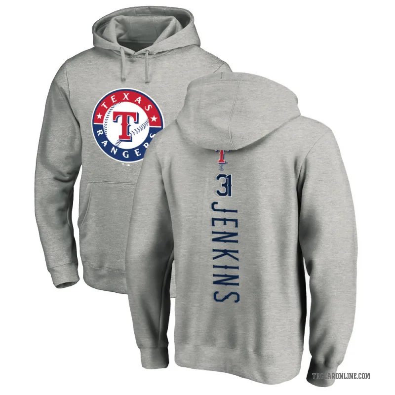 Ferguson Jenkins Men's Texas Rangers Ash Backer Pullover Hoodie