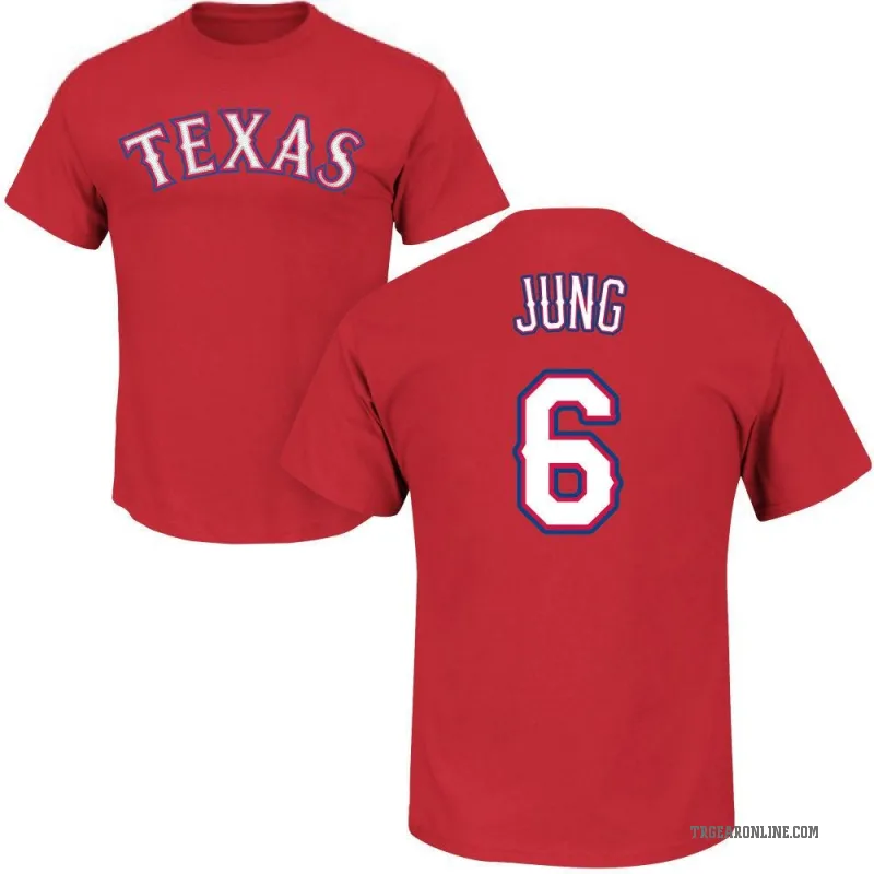 Josh Jung Men's Red Texas Rangers Roster T-Shirt -