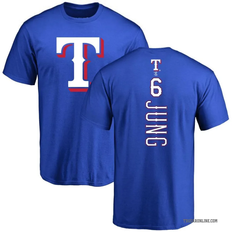 Josh Jung Men's Royal Texas Rangers Backer T-Shirt -
