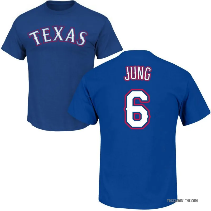 Josh Jung Youth Royal Texas Rangers Roster T-Shirt -
