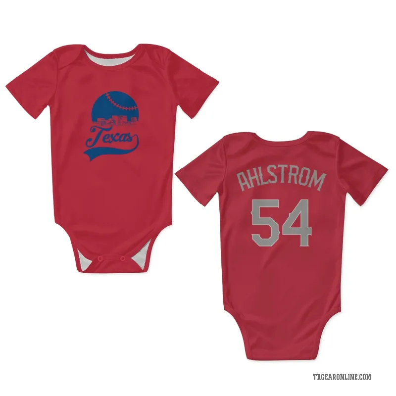 Robert Ahlstrom  Red Texas Rangers  Newborn & Infant Bodysuit