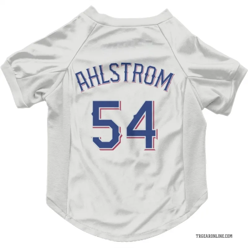 Robert Ahlstrom  White Texas Rangers  Cat & Dog Pet Jersey